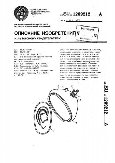 Гнотобиологическая повязка (патент 1209212)