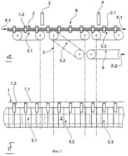 Способ и устройство для удаления отдельных изделий или групп изделий из потока уложенных каскадом изделий (патент 2252185)