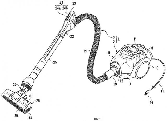 Сборка шланга электрического пылесоса и электрический пылесос (патент 2462983)