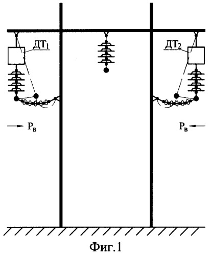 Устройство телеизмерения гололедной, ветровой и гололедно-ветровой нагрузок на фазный провод воздушной линии электропередачи с индикацией относительного направления ветра (патент 2255402)