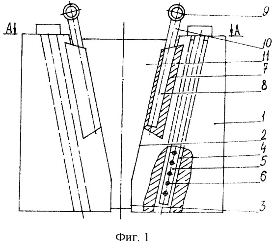 Сборный кристаллизатор для непрерывной разливки и деформации высокотемпературного металла (патент 2323798)