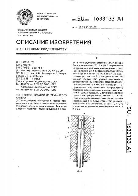 Способ установки трубчатого анкера (патент 1633133)