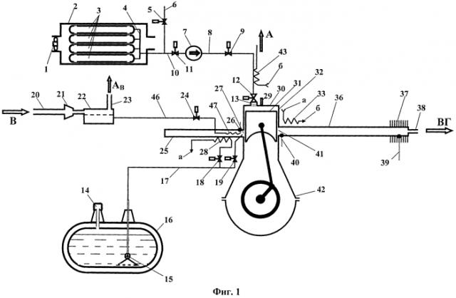 Способ работы двухтактного двигателя внутреннего сгорания с водородом в качестве горючего и использованием энергии выхлопа в пульсационной трубе (патент 2549745)