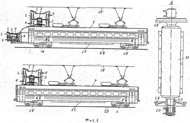 Электропоезд высокоскоростной, энергосберегающий, экологический чистый и безопасный для людей (патент 2527638)