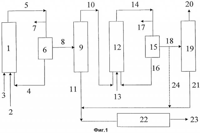 Способ многоступенчатого гидроформилирования олефинов c 6-c24 в альдегиды и/или спирты (патент 2296739)