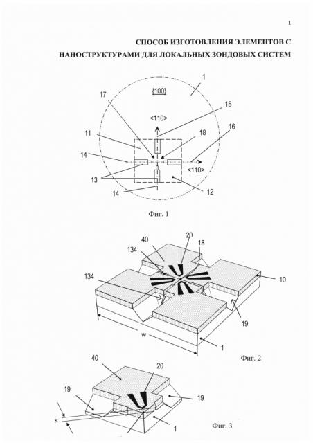 Способ изготовления элементов с наноструктурами для локальных зондовых систем (патент 2619811)