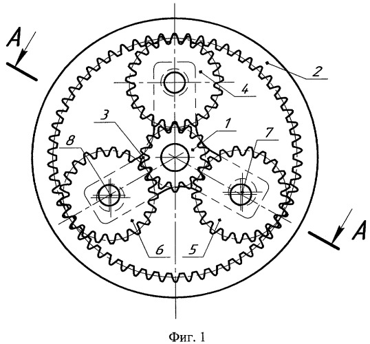 Уравновешенный самоустанавливающийся планетарный механизм (патент 2397384)