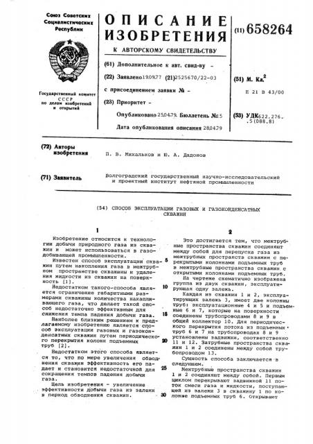 Способ эксплуатации газовых и газоконденсатных скважин (патент 658264)