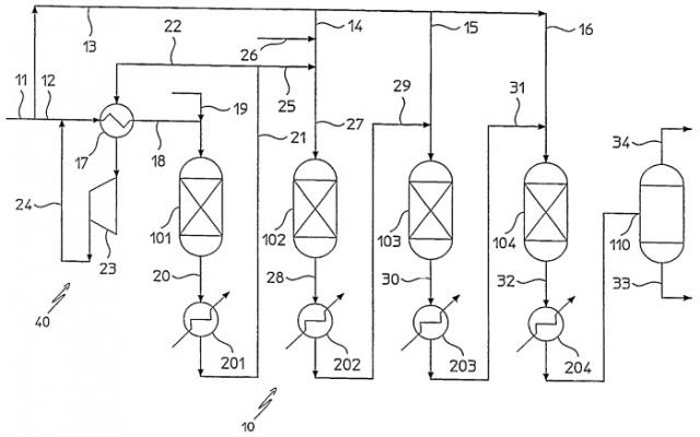 Способ и устройство для производства заменителя природного газа (патент 2495091)