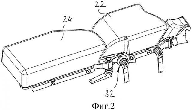 Шарнирное устройство для соединения двух секций опорной поверхности для пациента (патент 2338502)