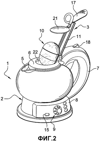 Чайник с устройством подъема сетчатого контейнера для приготовления настоя (патент 2523710)
