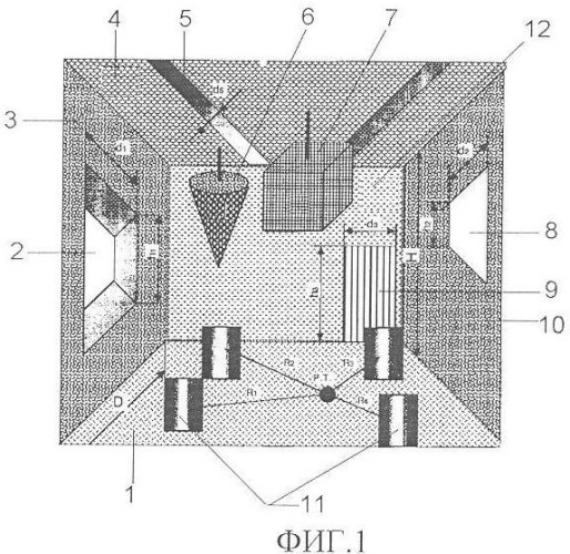 Звукопоглощающий штучный элемент производственного помещения (патент 2348751)