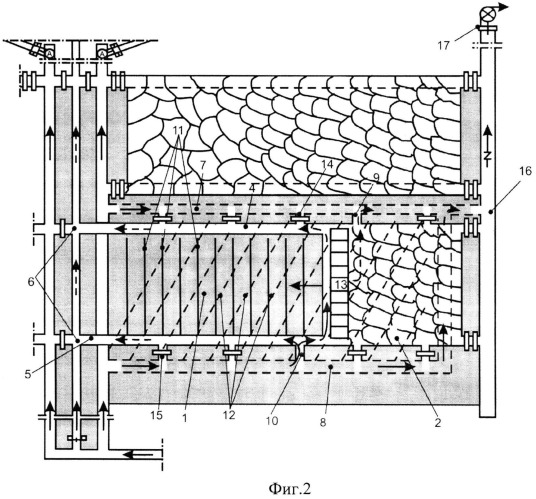 Способ комплексного управления газовыделением на выемочных участках при отработке мощных и сближенных высокогазоносных пологих угольных пластов (патент 2510461)
