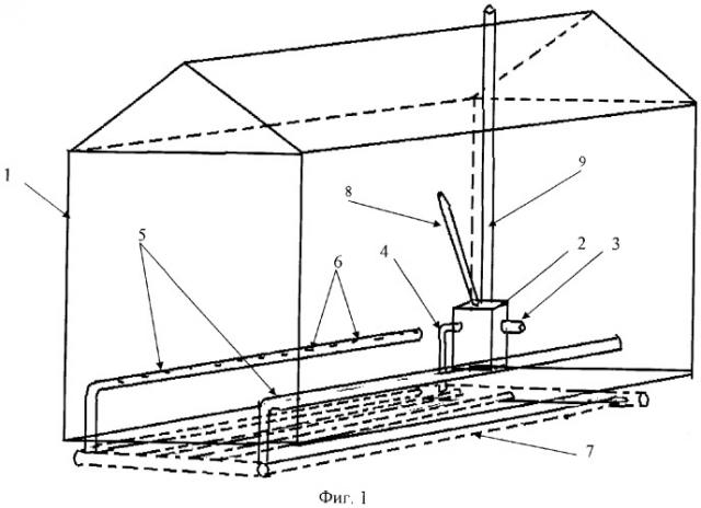 Способ обогрева теплиц и теплица с обогревом для его осуществления (патент 2283578)