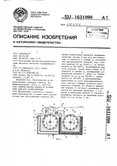 Способ смазки каната и устройство для его осуществления (патент 1631099)