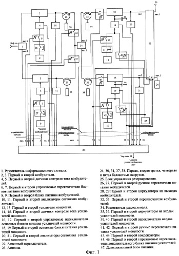 Устройство резервирования радиопередатчика (патент 2253945)