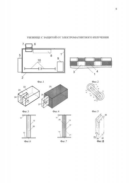 Убежище с защитой от электромагнитного излучения (патент 2651563)