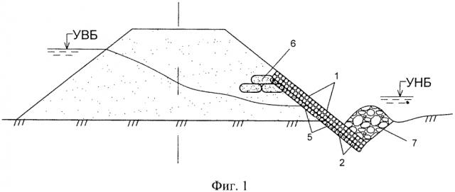 Наслонный дренаж земляных сооружений (патент 2614071)