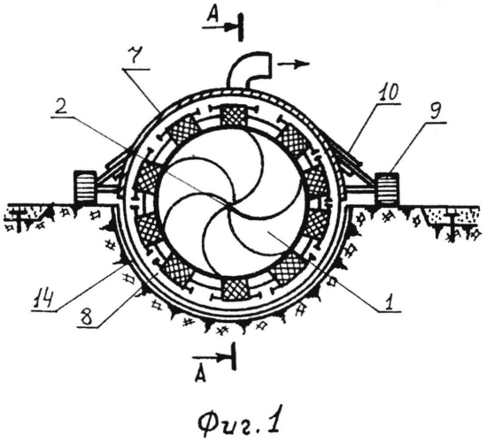 Устройство для выполнения монолитной облицовки канала (патент 2580131)