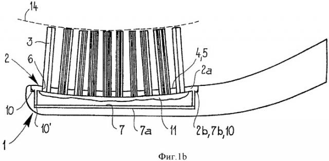 Зубная щетка, головка зубной щетки и способ изготовления зубной щетки (патент 2334445)