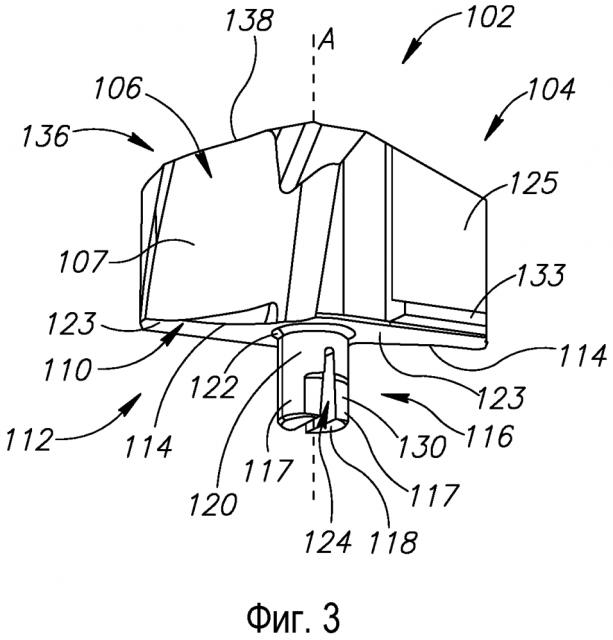 Режущий инструмент и режущая пластина с задней упругой щелью (патент 2635597)
