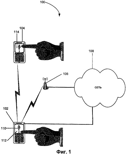 Использование касаний для пересылки информации между устройствами (патент 2435194)