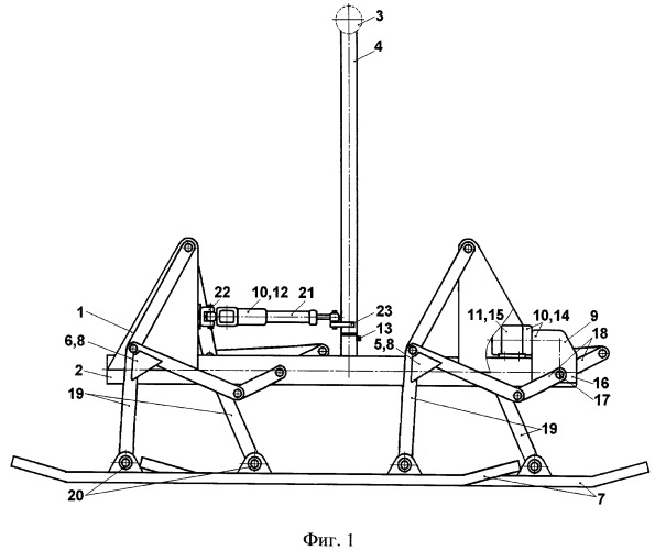 Самоходная шагающая тележка многоопорной многосекционной дождевальной машины (патент 2496305)