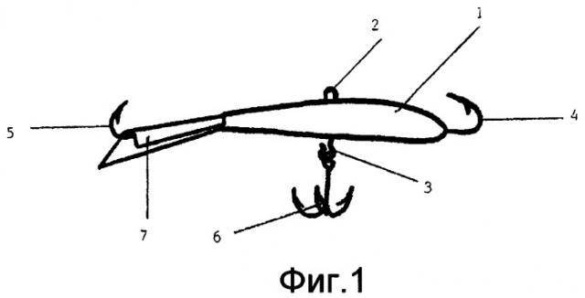 Приманочный сбалансированный рыболовный крючок (патент 2353091)