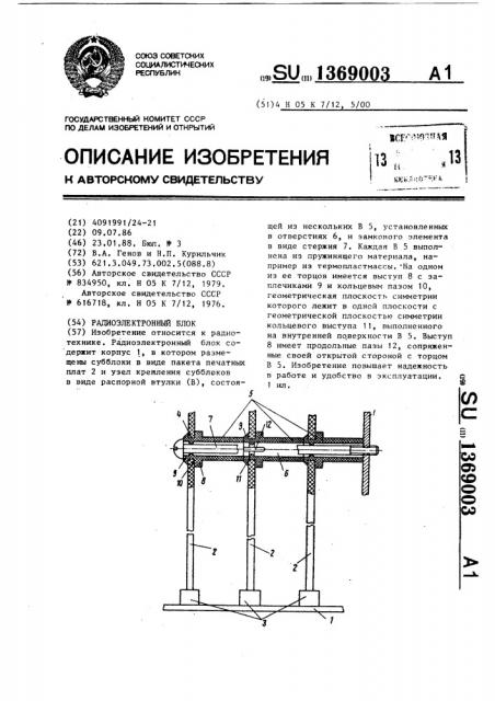 Радиоэлектронный блок (патент 1369003)