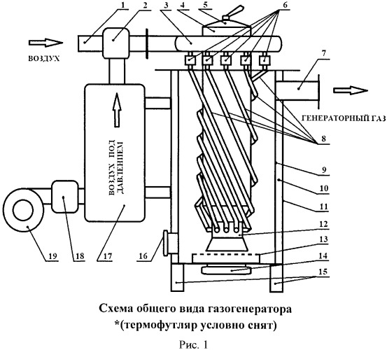 Газогенератор (патент 2555486)