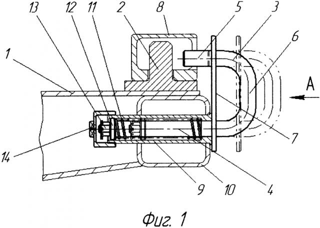 Устройство для крепления контейнера к раме платформы (патент 2647358)