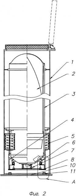 Корабельная пусковая установка для ракет в транспортно-пусковом контейнере с минометном стартом (патент 2657634)
