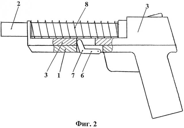Пистолет с противооткатной системой запирания канала ствола (патент 2544249)