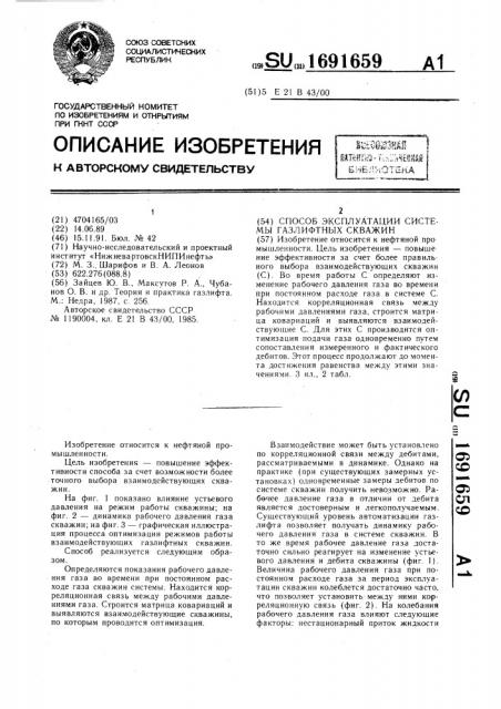 Способ эксплуатации системы газлифтных скважин (патент 1691659)