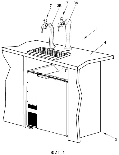 Стоечная колонка, устройство для розлива и способ регулировки температуры напитка (патент 2493509)