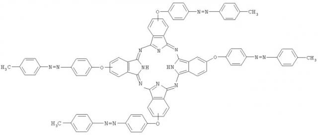 Тетра-4-[4'-(4''-метилфенилазо)фенокси]фталоцианин (патент 2454418)