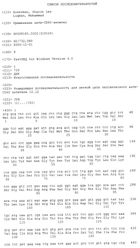 Применение анти-cd40-антител (патент 2442606)