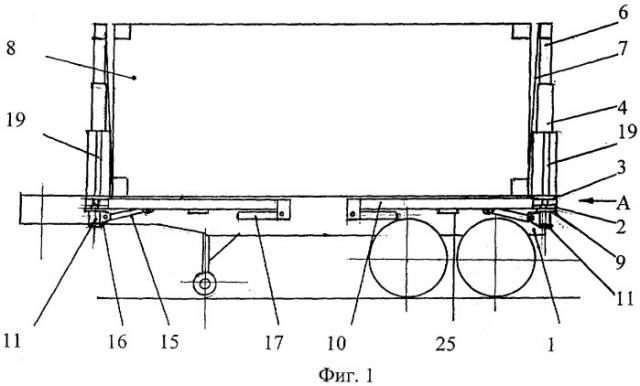 Транспортное средство для перевозки контейнеров (патент 2268827)