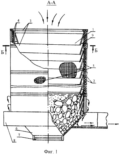 Устройство для обезвоживания сыпучих материалов с ограждением из конусных колец (патент 2361824)