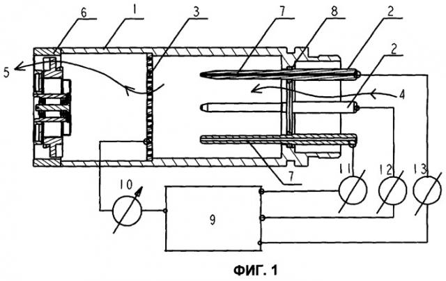 Газовый детектор (патент 2280862)