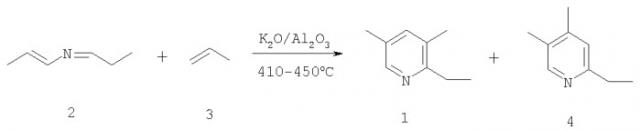 Способ получения 2-этил-3,5-диметилпиридина (патент 2331636)