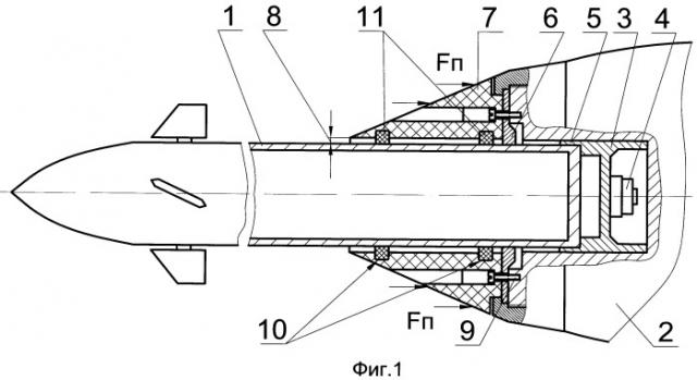 Способ отделения разгонного двигателя бикалиберной ракеты и ракета для его реализации (патент 2401413)