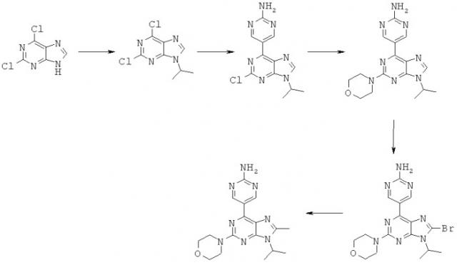 Пиримидин-замещенные пуриновые соединения в качестве ингибиторов киназы (или киназ) (патент 2506264)