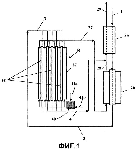 Способ получения синтез-газа путем конверсии с водяным паром в реакторе-теплообменнике (патент 2418739)