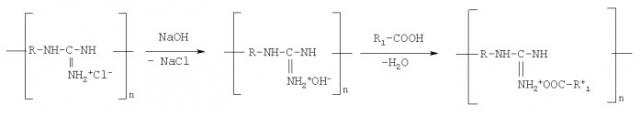 Способ получения органорастворимой соли полигуанидина и органорастворимая соль полигуанидина (патент 2313542)