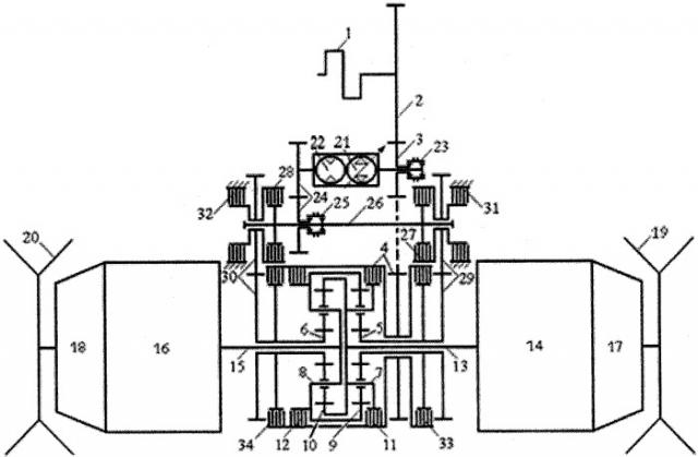 Трансмиссия гусеничной машины с бортовыми коробками передач (патент 2412847)