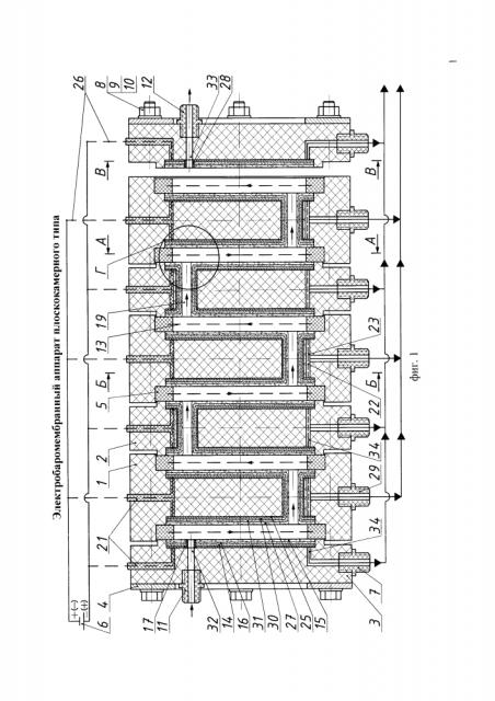 Электробаромембранный аппарат плоскокамерного типа (патент 2622659)