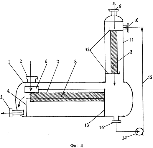 Отстойник для разделения неоднородной системы газ (пар)-жидкость с низкой концентрацией дисперсной газовой (паровой) фазы в жидкой фазе (патент 2574622)
