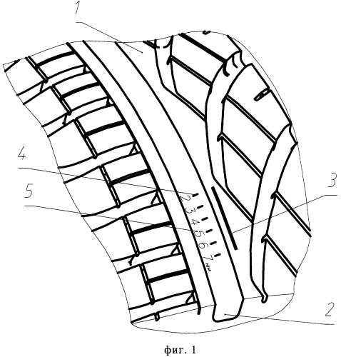 Индикатор степени износа шины (патент 2314213)