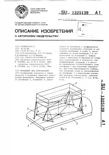Фундамент под оборудование (патент 1325139)